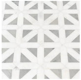 Calacatta Gold Italian Marble with Bianco Dolomite Triangles Geometrica Mosaic Tile Honed (Matte)